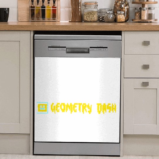 Eat sleep geometry dash repeat retro Jumper Repeat Dish Washer Covers