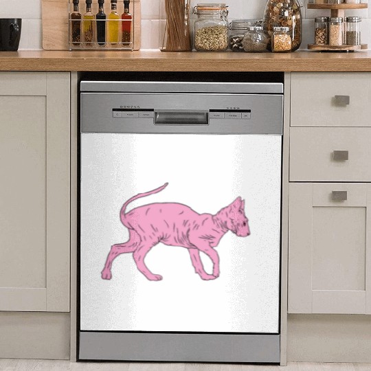 Bald Is Beautiful Sphynx Cat Hair less Sphynx Dish Washer Covers