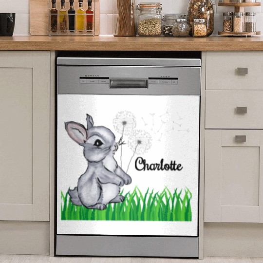 Bunny Name Gift Charlotte Dish Washer Covers