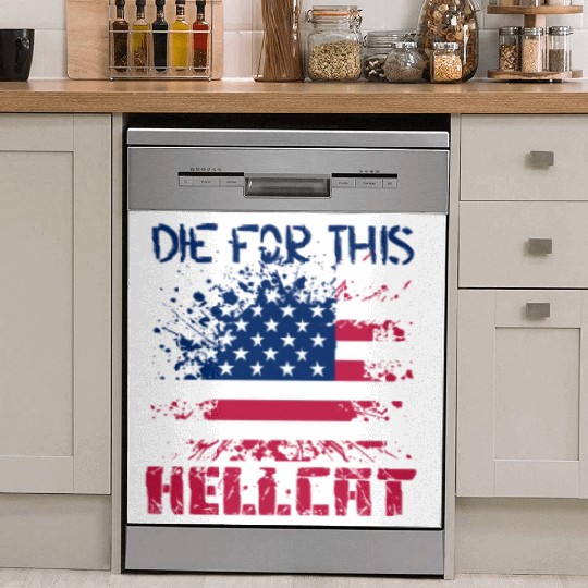 Die For This Hellcat- Vintage US Flag Dish Washer Covers