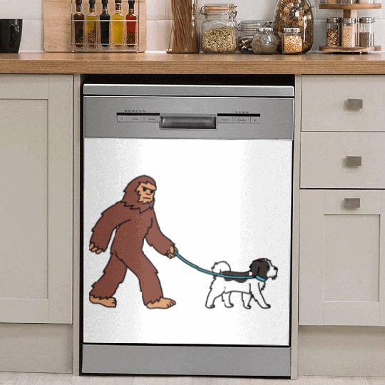 Bigfoot Sasquatch Walking Havanese Dish Washer Covers