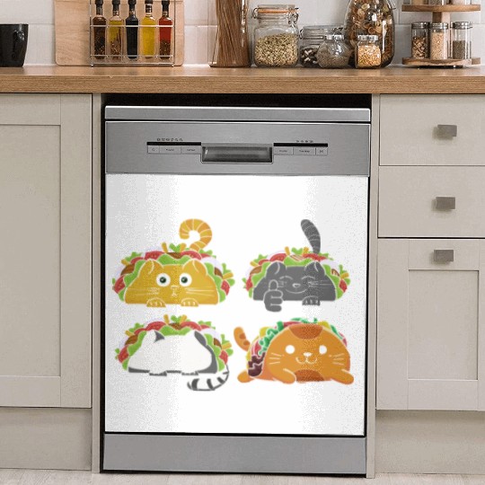 Cute Taco Cats Mexican Taco Lover Dish Washer Covers