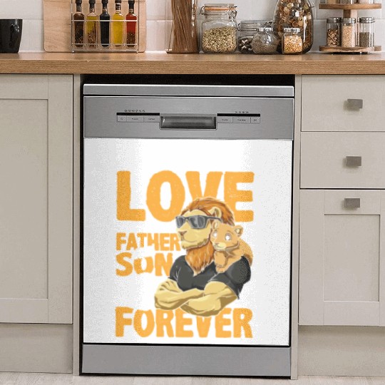 The Love Between A Father And Son Is Forever Dish Washer Covers