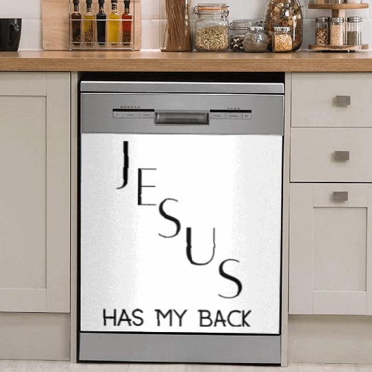 Jesus Has My Back Dish Washer Covers