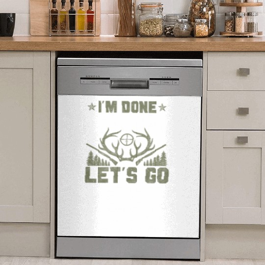 Buck Deer Hunting Hunter Vintage Dish Washer Covers