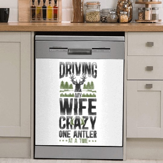 Buck Deer Hunting Hunter Wife Dish Washer Covers
