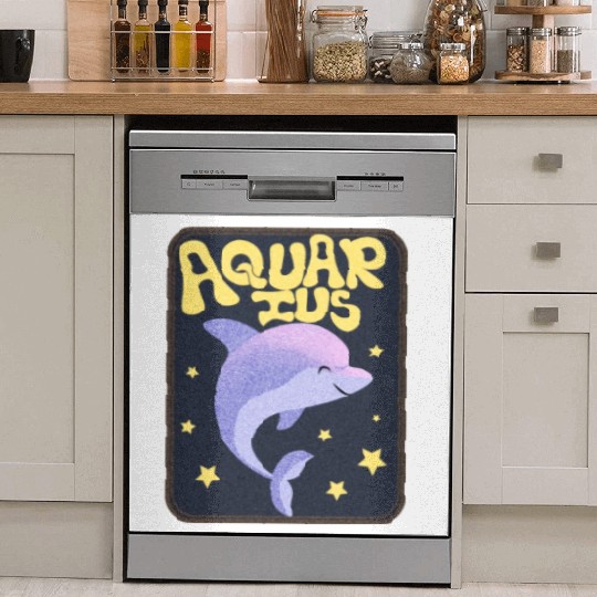 Aquarius Sign Animal Dish Washer Covers