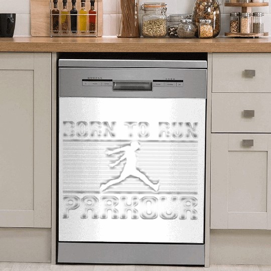 born to run parkour Dish Washer Covers