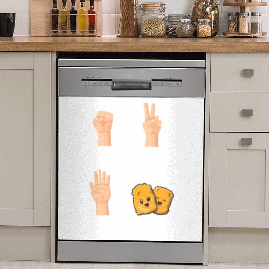 Rock Paper Scissors Nothing Beats Chicken Nuggets Dish Washer Covers