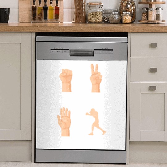 Rock Paper Scissors Nothing Beats Boxing Funny Box Dish Washer Covers