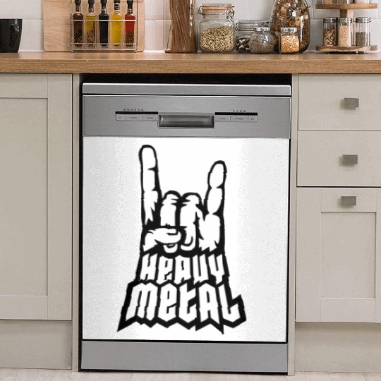 Hand sign heavy metal Dish Washer Covers