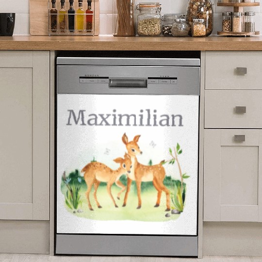 Waldtier Reh Flowers Name Maximilian Dish Washer Covers