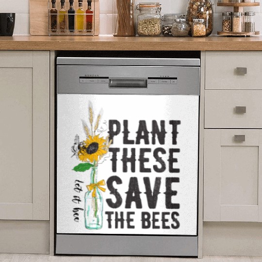 Plant These Save The Bees Earth Day Dish Washer Covers