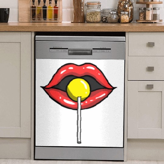 Red Lips Lollipop for Lollipop Lover Dish Washer Covers