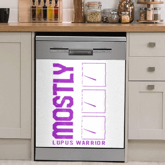 Lupus Awareness Dish Washer Covers, Mostly Running Empty,