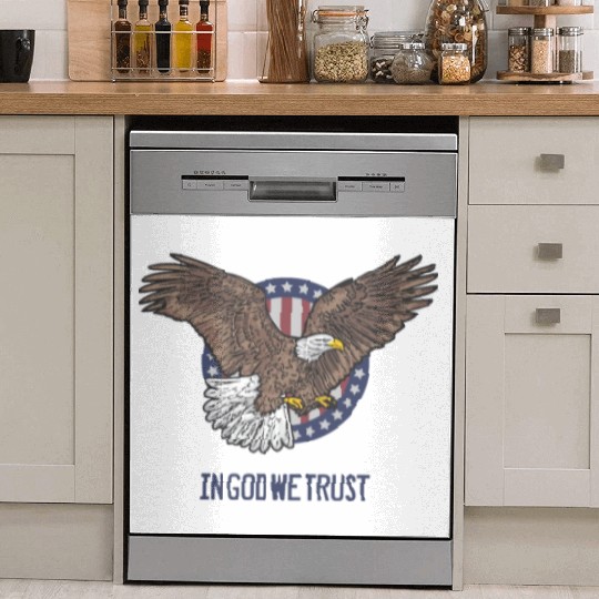 In God We Trust - Bald Eagle - Patriotic Dish Washer Covers