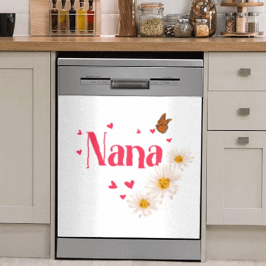 Nana Daisy Flower Heart Women Grandma Dish Washer Covers