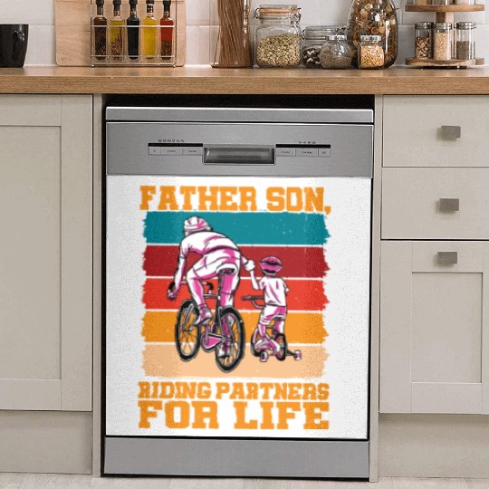 Father Son, Riding Partners For Life Dish Washer Covers