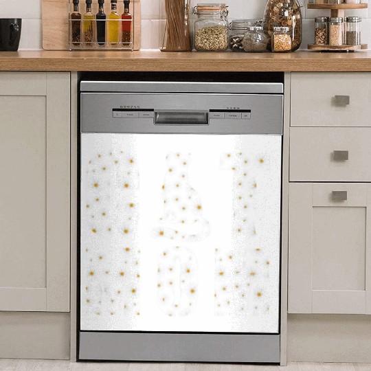 Cat Mom Cute Flowers Gift for Cat Lover Dish Washer Covers