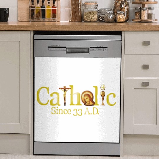 Catholic Since 33 Ad Jesus Angels Saints Dish Washer Covers