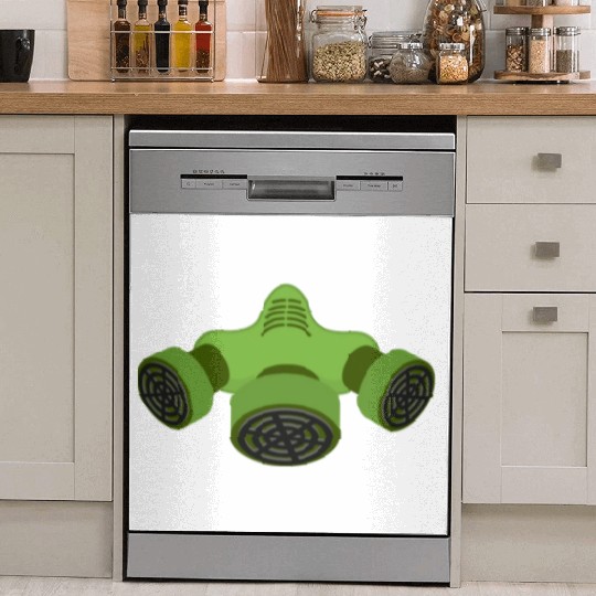 Gas mask green toxic nuklear mask Dish Washer Covers