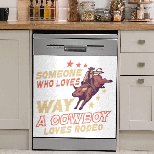Rodeo Bull Riding Livestock Show Farmer Cattle Dish Washer Covers