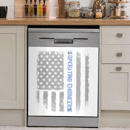 Operating Engineer US Flag Dish Washer Covers
