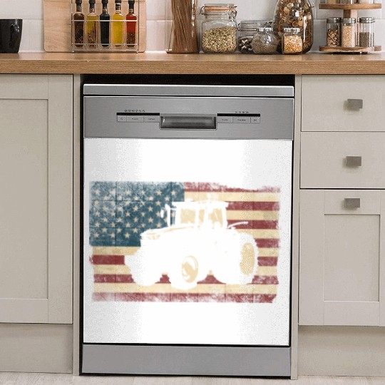 Farming Farmer American Flag Us Dish Washer Covers
