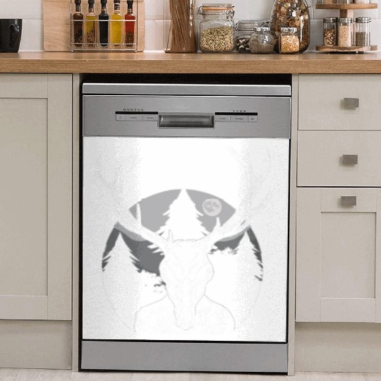 Folk Creature Moon Wendigo Halloween Cryptid Dish Washer Covers