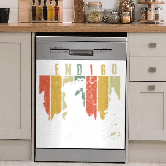 Retro Folk Wendigo Halloween Cryptid Monster Dish Washer Covers