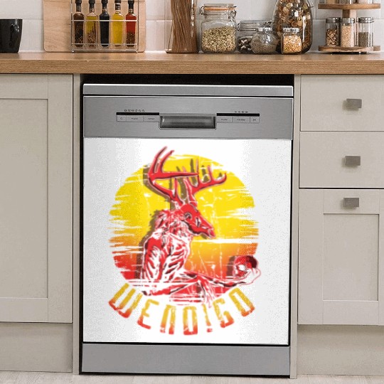 Wendigo Folk Creature Halloween Cryptid Dish Washer Covers