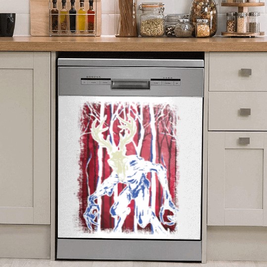 Wendigo Folk Creature Forest Halloween Cryptid Dish Washer Covers