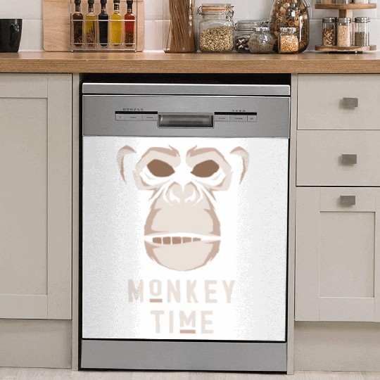 It's Monkey Time Cute Adorable Funny Monkey Face Dish Washer Covers