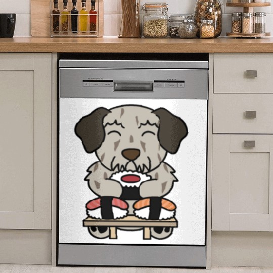 Sushi Lover Irish Wolfhound Dish Washer Covers
