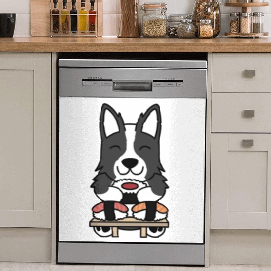 Sushi Lover Border Collie Dish Washer Covers