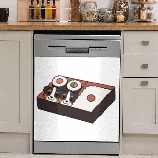 Sushi Bento Box Australian Shepherd Dish Washer Covers