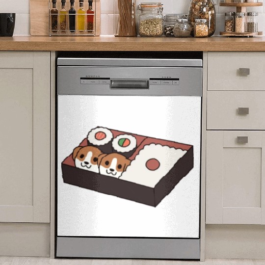 Sushi Bento Box Beagle Dish Washer Covers