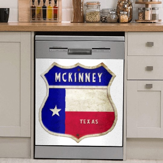 McKinney Texas Crest Flag Design Dish Washer Covers