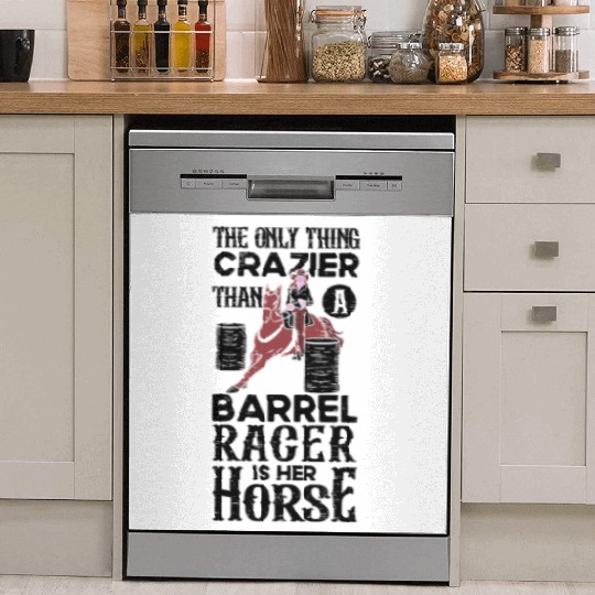 Barrel Racing Rodeo Equestrian Horse Barrel Racer Dish Washer Covers