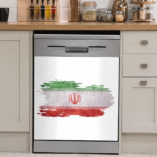 Iran - national flag, brush effect Dish Washer Covers