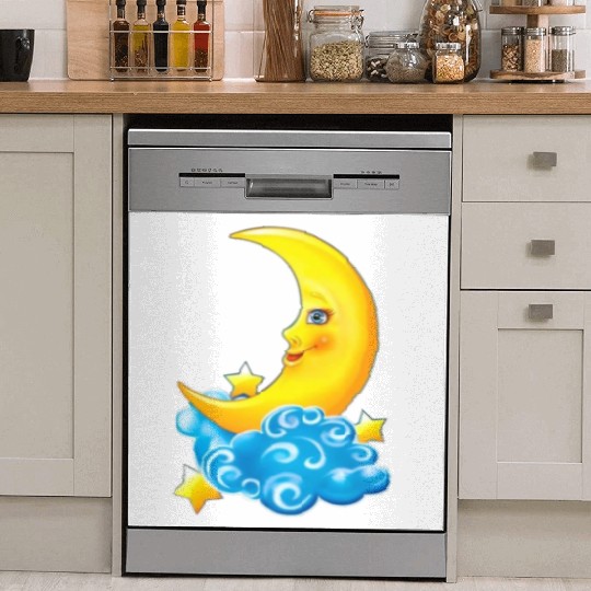 dessin de croissant de lune Dish Washer Covers