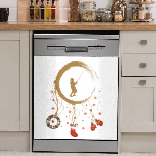 Winter dreamcatcher Christmas Fishing Dish Washer Covers