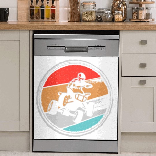 Quad Biker Vintage Graphic 4 wheeler ATV Dish Washer Covers