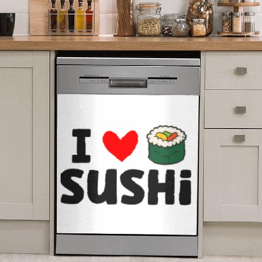 I Love Sushi Love Sushi Rolls Dish Washer Covers