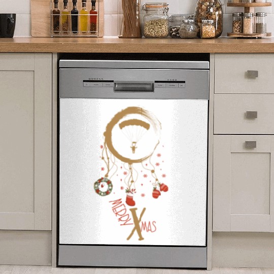 Winter dreamcatcher Christmas Paraglider Dish Washer Covers