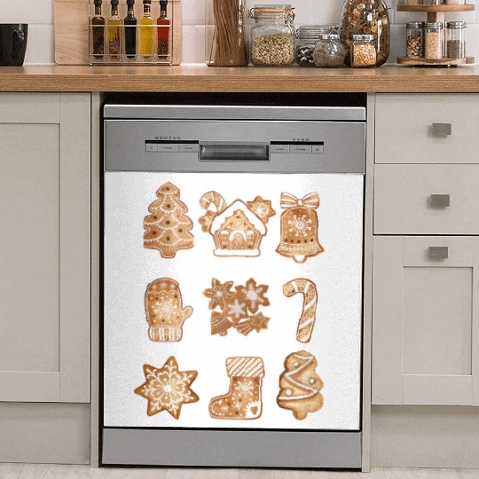 Christmas Gingerbread Cookies! Dish Washer Covers