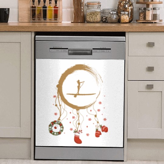 Winter dreamcatcher Christmas StandUpPaddle Dish Washer Covers