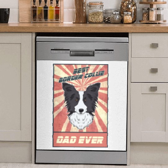 Best Border Collie Dad Ever I Border Collie Lover Dish Washer Covers
