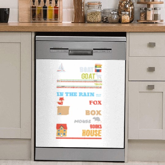 Reading Library Literature Read Books Lover Reader Dish Washer Covers