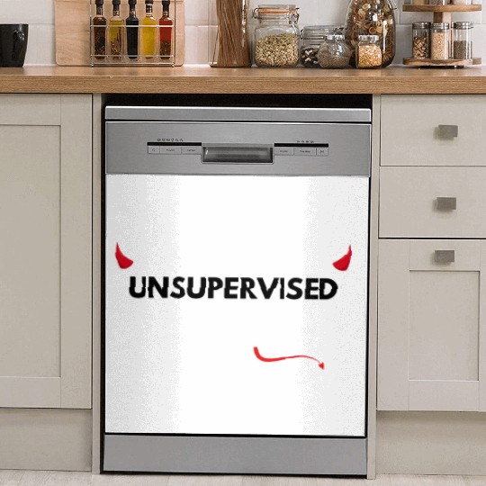 UNSUPERVISED GIRL FUNNY CUTE DESIGN Dish Washer Covers